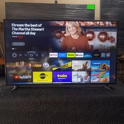 55 inch fire tv smart 4k beautiful tv comes with remote control shows great quality clear picture works perfect guaranteed