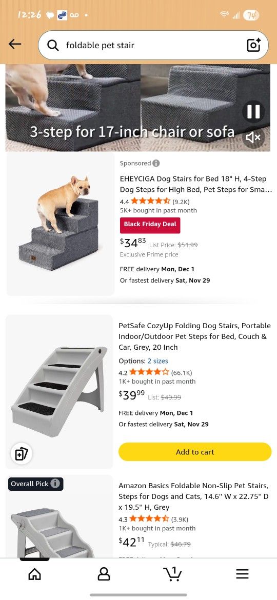 Basics Foldable Non-Slip Stairs