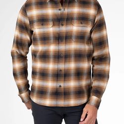 Taylor Men's Vintage Flannel Shirt Acom Lodge Plaid Size Small