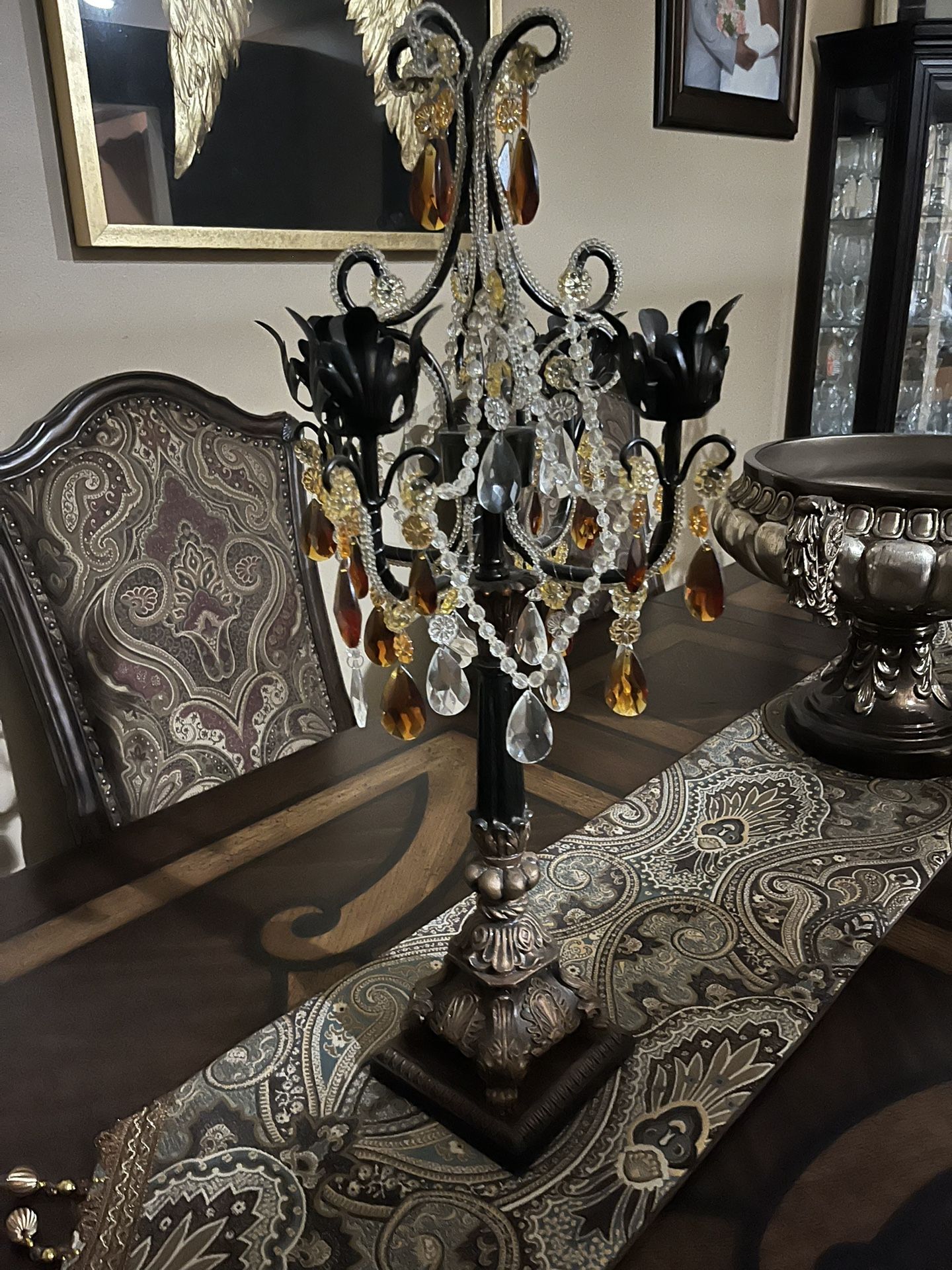 2 Crystal Chandelier Decor