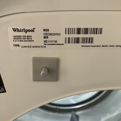 Brand New Front Loading Whirlpool, Washer, And Dryer.