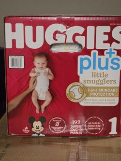 Huggies Plus Little Snugglers Size 1 Diapers 192 Count