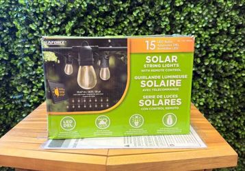 Sunforce 33' 15 LED Bulbs Solar String Light
