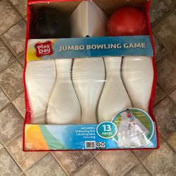 Play Day 13 Piece Jumbo Bowling Game In Original Packaging