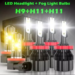 Nissan Sentra 2013-2020 6X Combo LED Headlight High+Low beam+Fog light Bulbs
