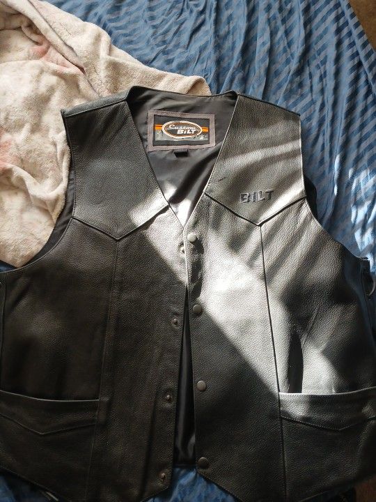 Custom Built Leather Motorcycle Vest