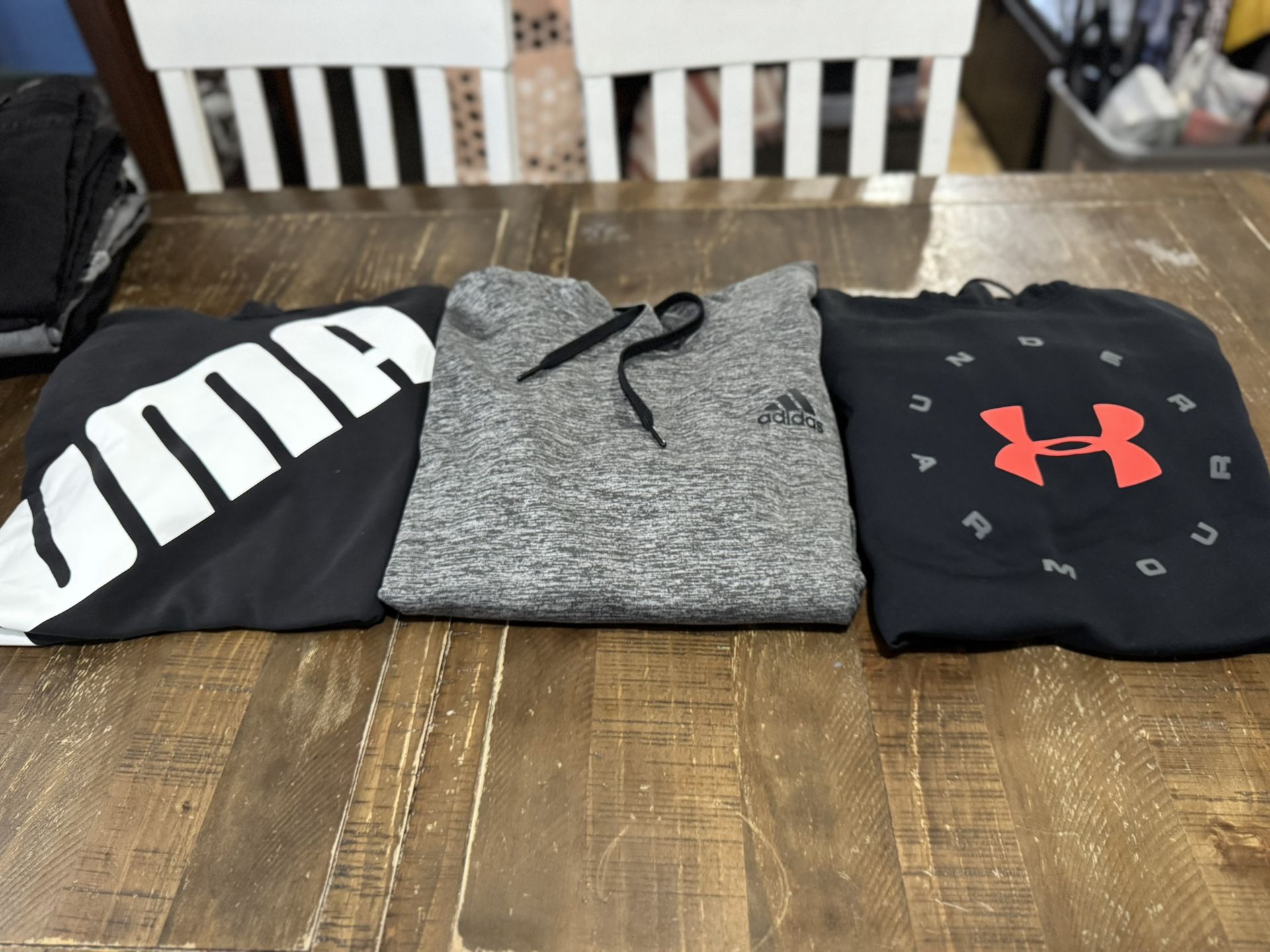 Hoodies; Puma, Under Armour, Adidas