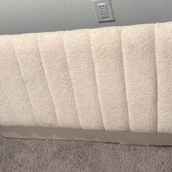 Off White Rug Textured Bench Ottoman 