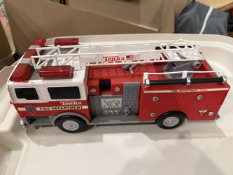 Tonka fire truck toy.