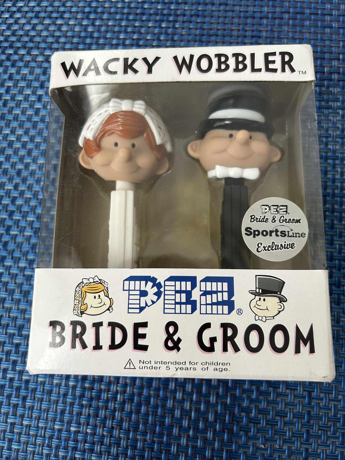 Vintage Wacky Woobler Bride And Groom Dispenser Set