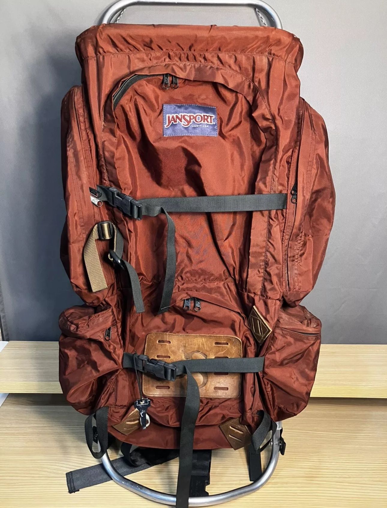2 Vintage 70’s Jansport External Aluminum Frame Backpack Old School Pre-Owned Nice
