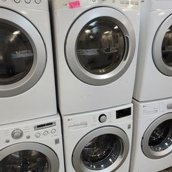 LG Front Loading Washer And Stackable Gas Dryer Set 