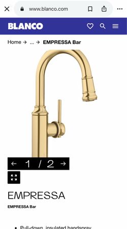 Blanco kitchen faucet satin gold
