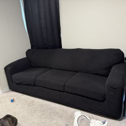 Black Pull Out Mattress Couch 