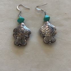 Silver And Turquoise Earrings 
