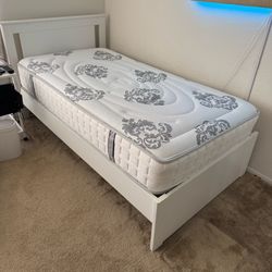 IKEA SONGESAND Twin Bed Frame and 10” Hybrid Firm Mattress Very Clean and Excellent Condition