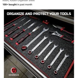 Onreva Tool Box Foam, 3Pack 18x12x1 inch, Foam Inserts for Cases, Polyethylene Storage Sheets for Toolbox Hard Case, Tool Shadow Insert, Kaizen Organi