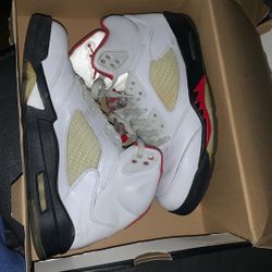 Jordan 5 Red And White