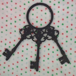 VINTAGE CAST KEY RING WALL PLAQUE KEY HOLDER