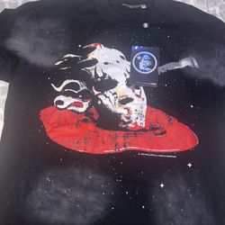 HELLSTAR Killer Mask T-Shirt Black Crew Neck Short Sleeve Men Regular Size