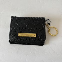 Betsey Johnson Skull Mini Keychain Wallet