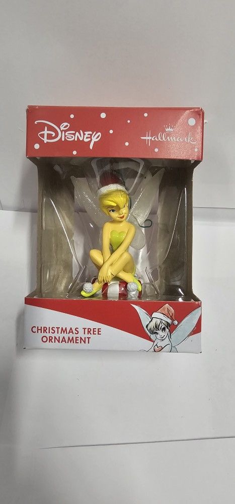 Tinker Bell 2019 Hallmark Disney Princess Red Box Ornament peppermint candy