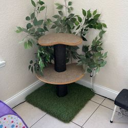 Cat Tree With Leaves 