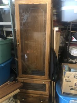 Glass Cabinet With Locking Doors 