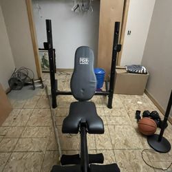 Olympic Bench Set, Bar And Weights Included 