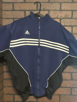 Vintage Adidas Navy Zip Up Soccer Jacket