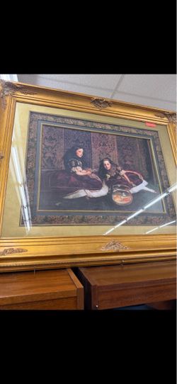 Golf Gothic Victorian, antique wall art picture 50 x 40“