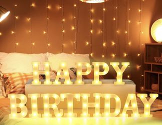 Happy Birthday LED Light Up Letters