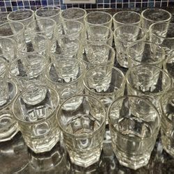 Set Of 28 Libbey Duratuff Shot Glasses 3” Tall Glasses