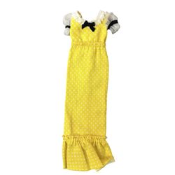 Vintage 1973 Quick Curl Francie #4222 Yellow Peasant Dress