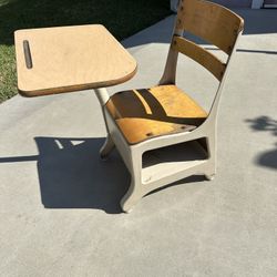Antique Child School Desk
