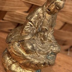 Fine Art Vintage Original Solid Metal Gold Plated Antique Guanyin Bodhisattva