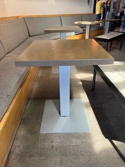 Square Pedestal Dining Table Metal Base