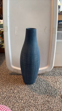 Blue Textured Decorative Vase