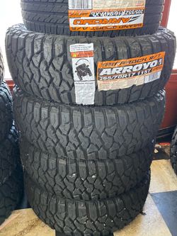 📲✔️265/70/17 vendo set de llantas nuevas arroyo rt