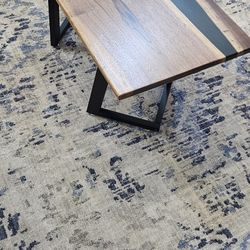 Walnut & Black Epoxy Coffee Table