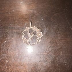 Hummingbird Flour 925 Silver Pendant
