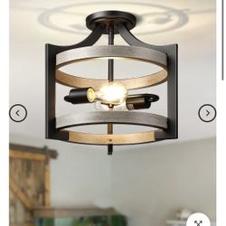 EDISHINE Semi Flush Mount Ceiling Light Fixture-HSCL04B