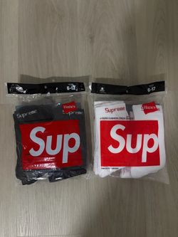 Supreme x Hanes Crew Socks 2-Pack Bundle