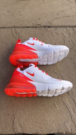 New Nike air max 270 white bright crimson shoes Women’s 6.5, Youth 5y