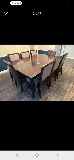 Dining table with 8 chairs