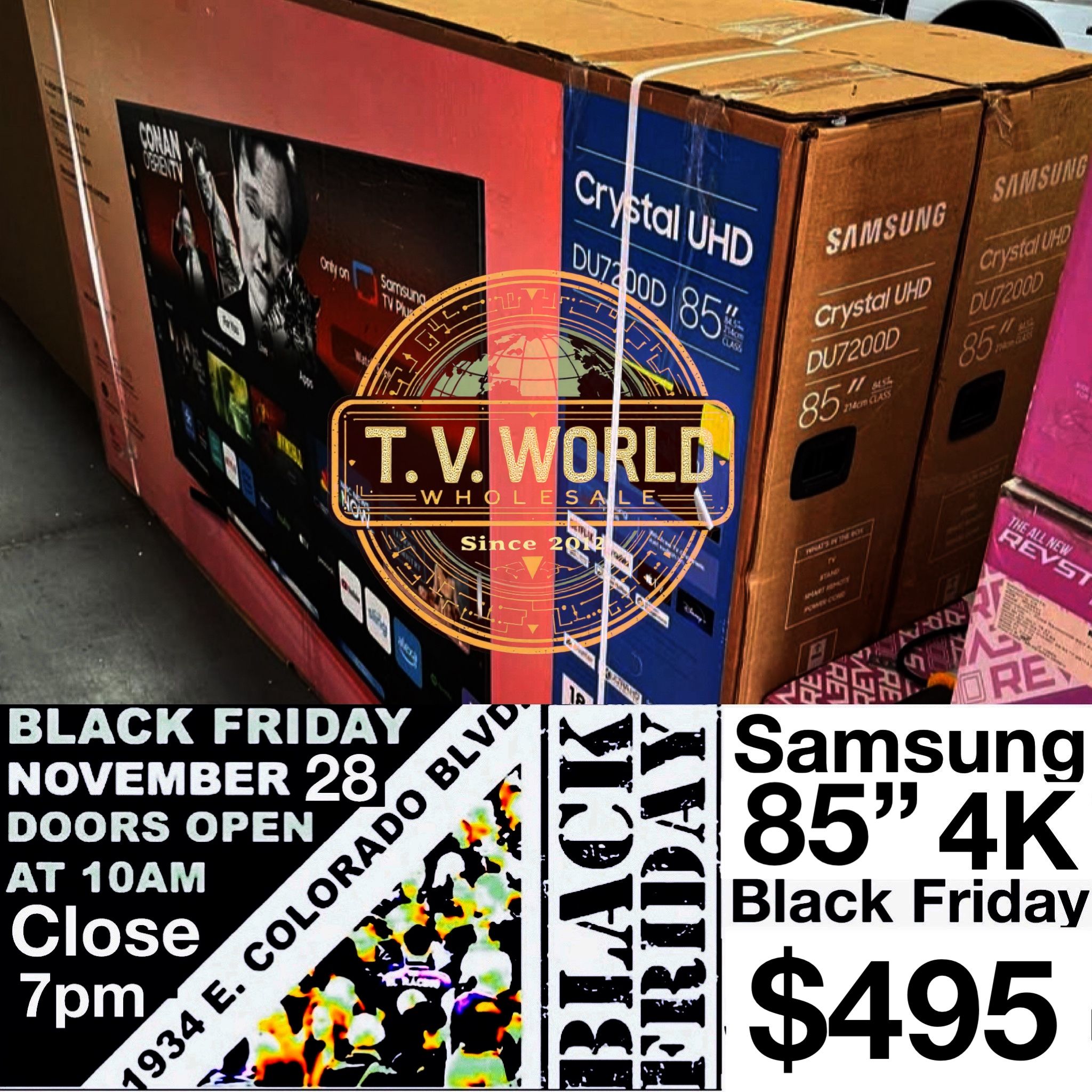 85 INCH SAMSUNG DU7000 SMART 4k TVS BLACK FRIDAY TV SALE FINANCING AVAILABLE 