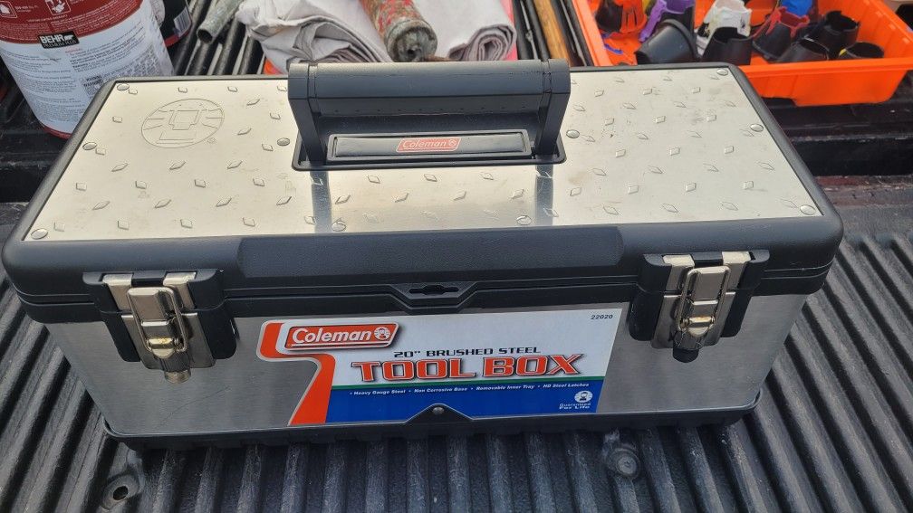 Coleman 20inch Brushed Steel Toolbox