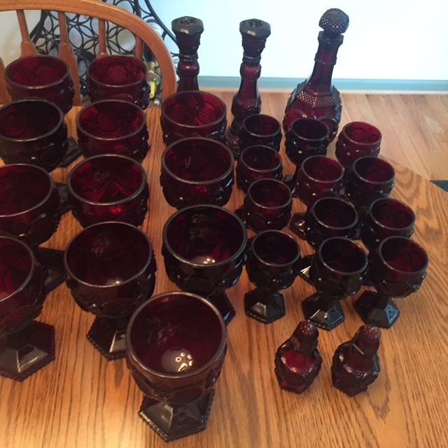 Avon Ruby Red Glassware