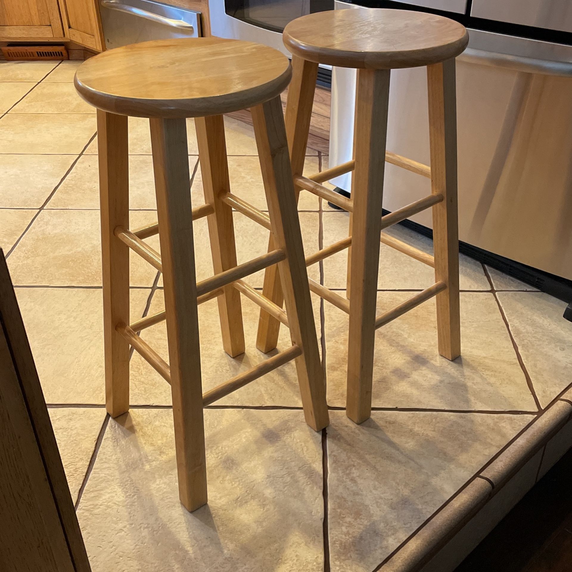 Wood Bar Stool Set