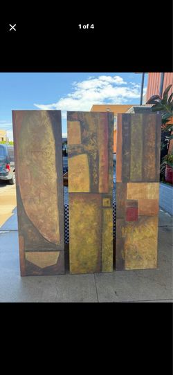 Awesome oil on canvas art panels each panel 73 x 20